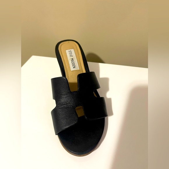 Steve by Steven Madden Foreva Block-Heel Sandals Black Size 5.5 - Picture 3 of 11